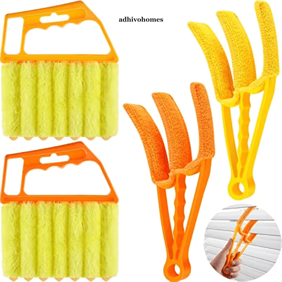 7-Finger Blind Cleaner Brush — Window & Venetian Blind Duster (2 Pack)