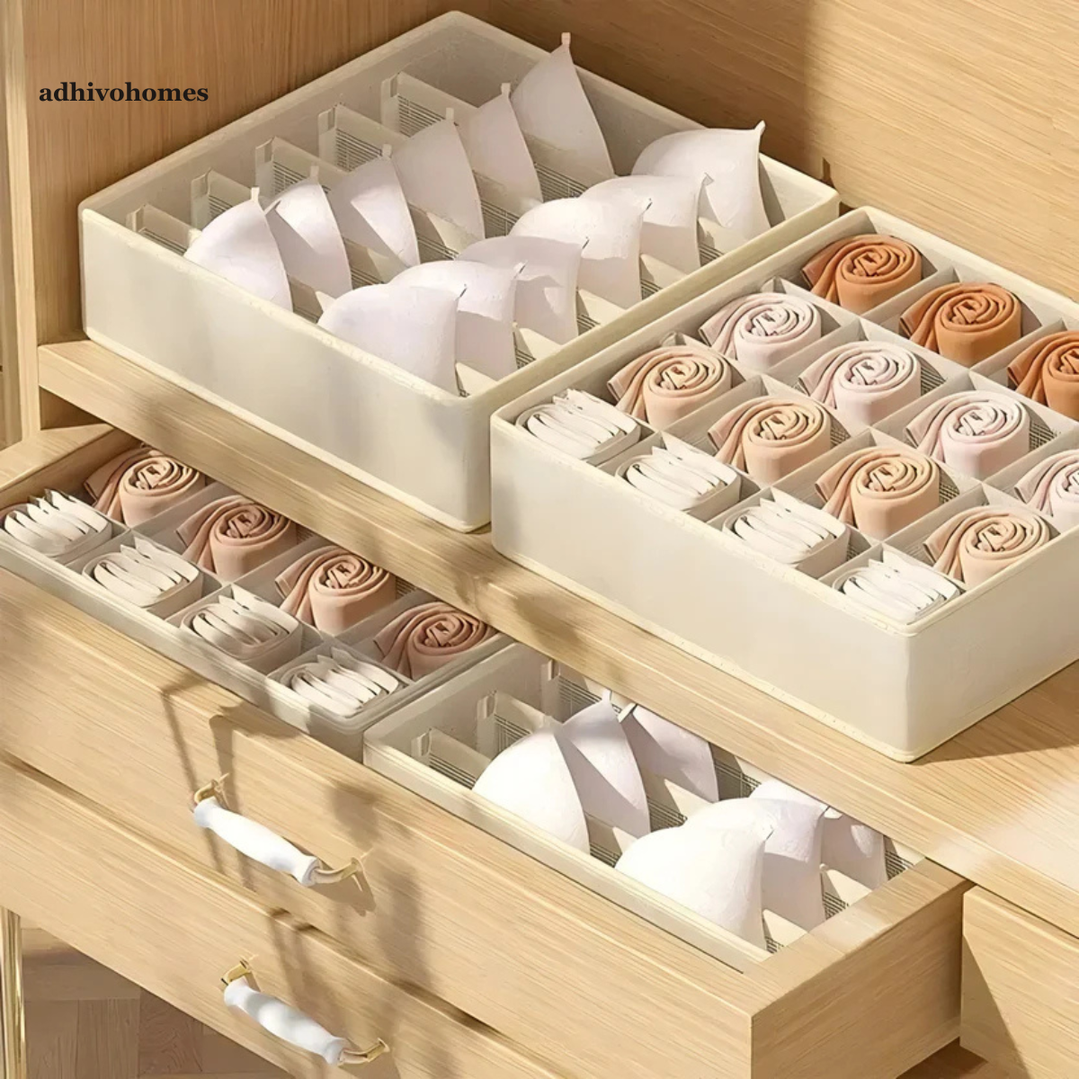Drawer Clothes Organiser — Wardrobe Storage Box for Underwear & Socks