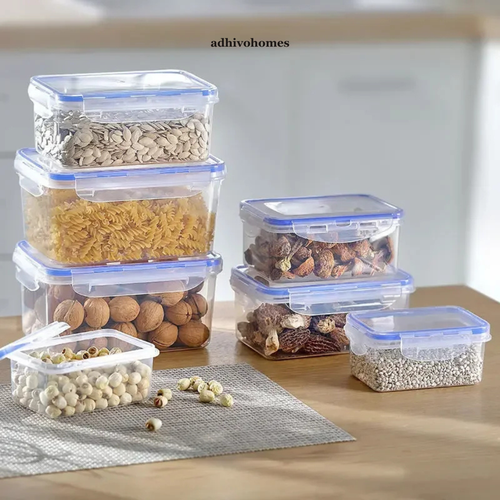 Airtight Food Storage Containers — Fridge & Microwave Safe Set