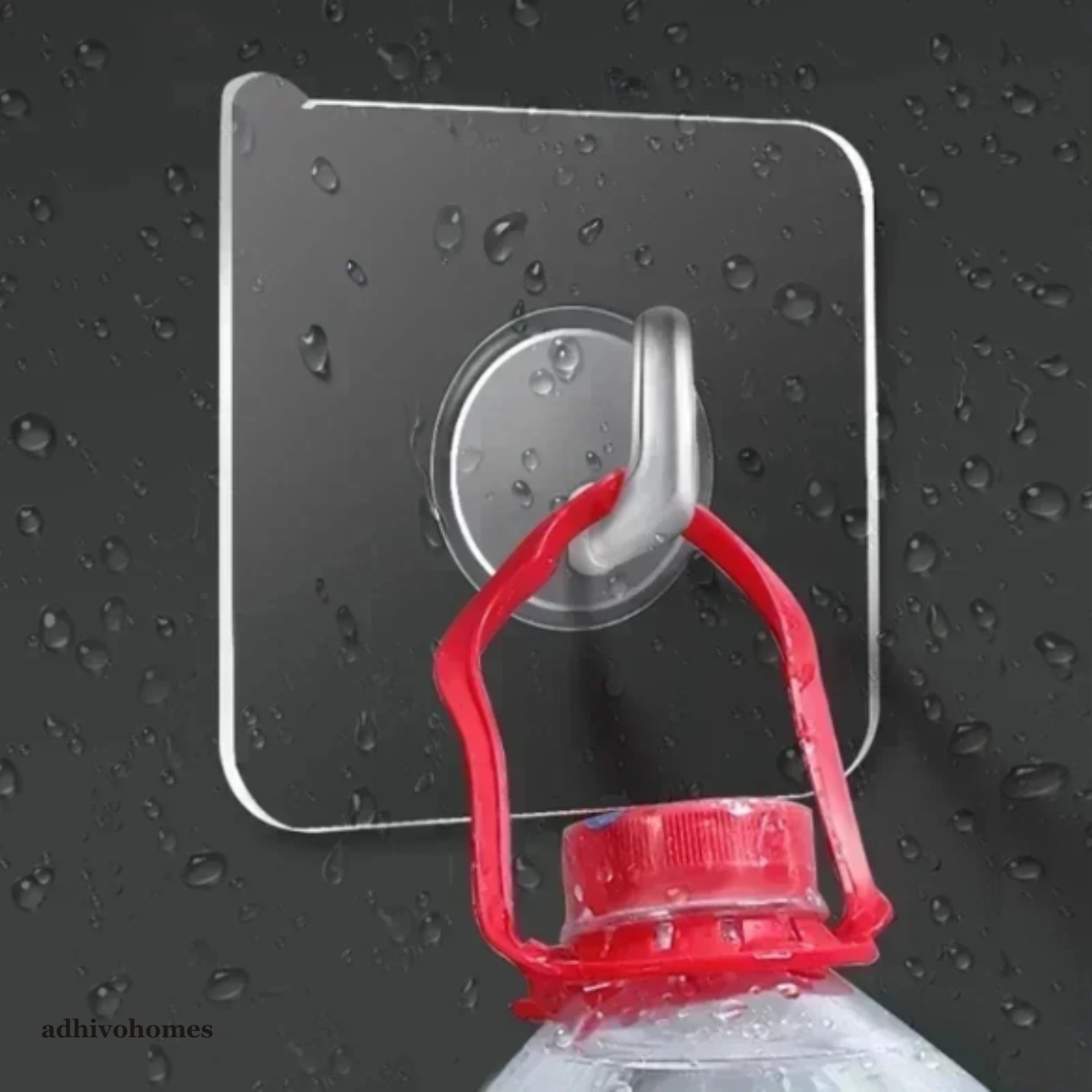Clear Adhesive Wall Hooks — No Drill, Waterproof (Multi Pack)