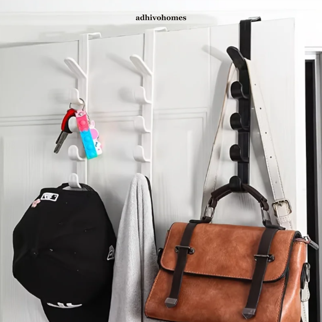 Over Door Hook Rack — Coat & Towel Hanger (No Screw)