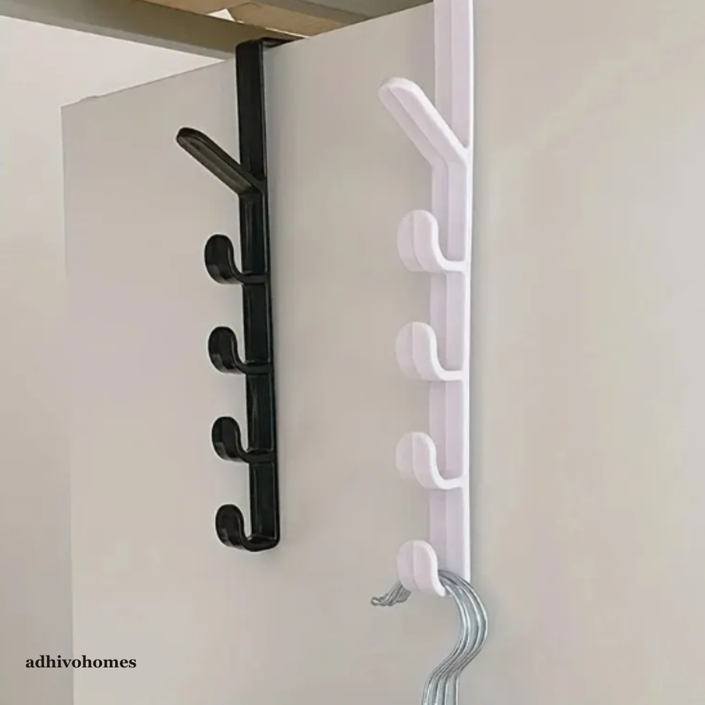 Over Door Hook Rack — Coat & Towel Hanger (No Screw)