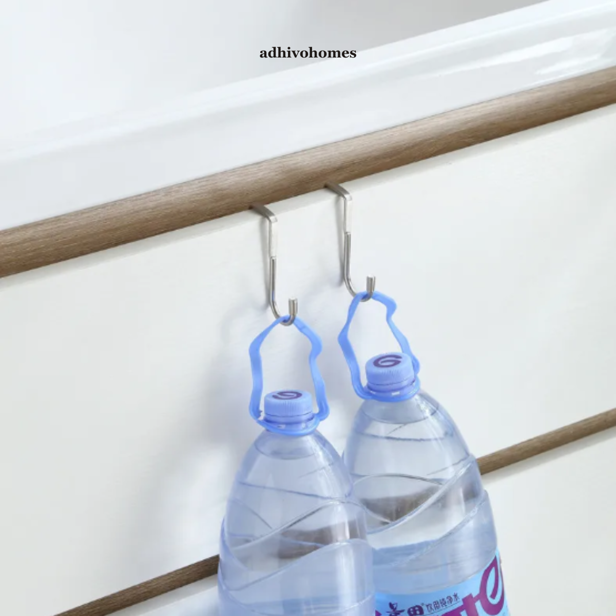 Stainless Steel S-Shape Cabinet Door Hooks — No Drill (Multi-pack)