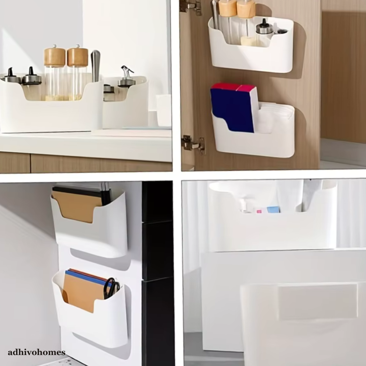 Cabinet Door Organiser — No-Drill Wall-Mounted Storage Bins (Multi-Use)
