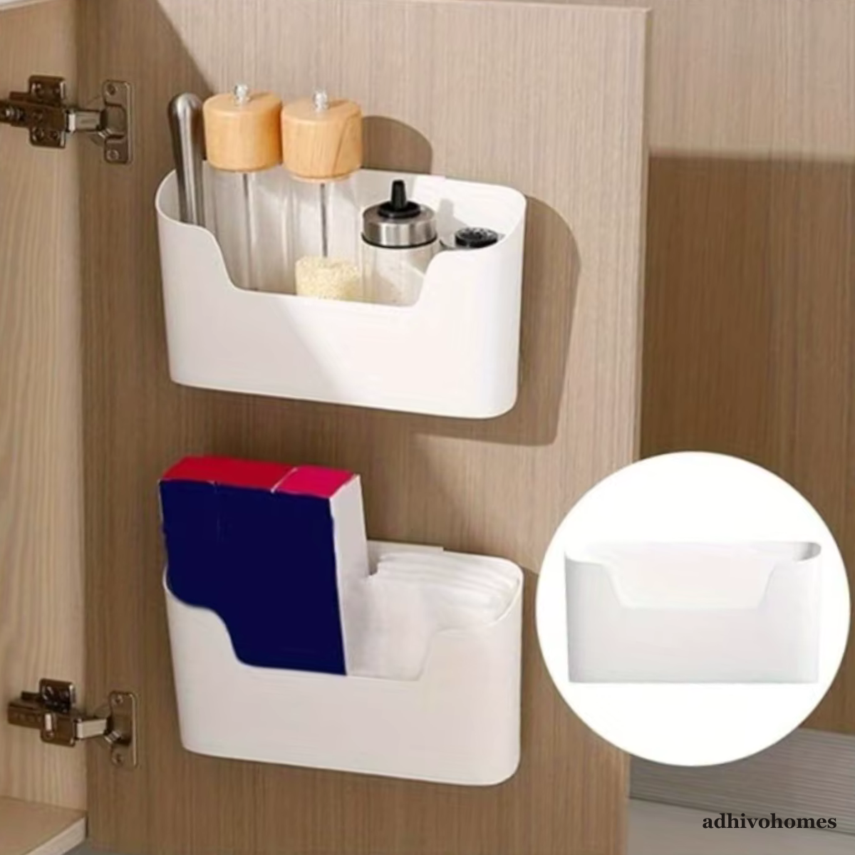 Cabinet Door Organiser — No-Drill Wall-Mounted Storage Bins (Multi-Use)