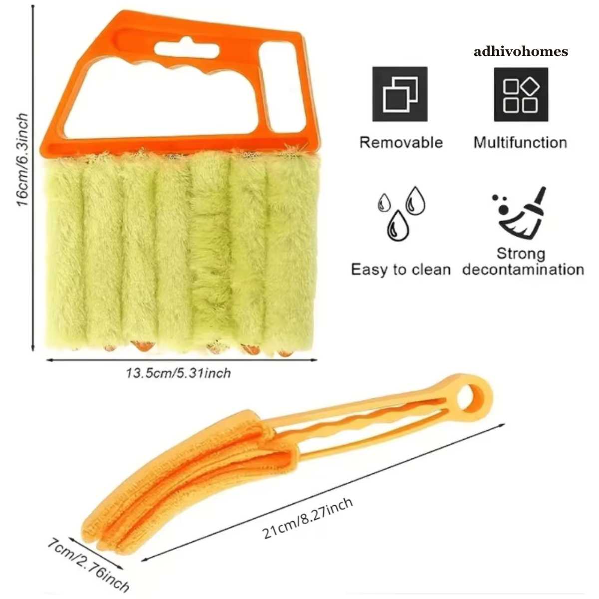 7-Finger Blind Cleaner Brush — Window & Venetian Blind Duster (2 Pack)